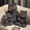 Chubby Black Cat Plush Stuffed Toy Soft Decorative Pillow Chubby Black Cat Plush Stuffed Toy Soft Decorative Pillow