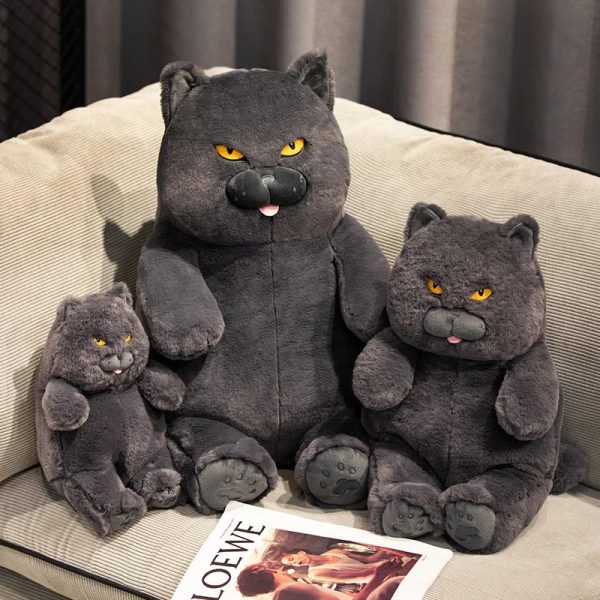 Chubby Black Cat Plush Stuffed Toy Soft Decorative Pillow Chubby Black Cat Plush Stuffed Toy Soft Decorative Pillow