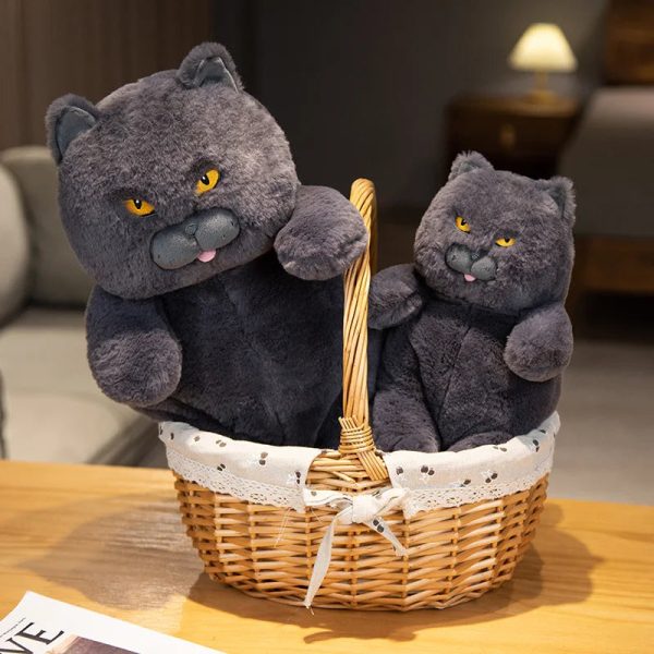 Chubby Black Cat Plush Stuffed Toy Soft Decorative Pillow Chubby Black Cat Plush Stuffed Toy Soft Decorative Pillow