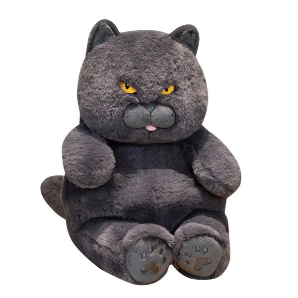 Chubby Black Cat Plush Stuffed Toy Soft Decorative Pillow Chubby Black Cat Plush Stuffed Toy Soft Decorative Pillow