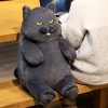 Chubby Black Cat Plush Stuffed Toy Soft Decorative Pillow Chubby Black Cat Plush Stuffed Toy Soft Decorative Pillow