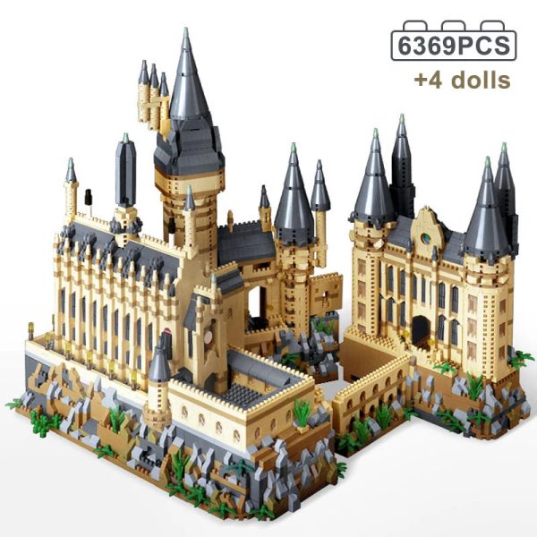 City Creative Medieval Magic Castle Series School Architecture Palace Model Building Blocks