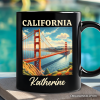 Classic California State Golden Gate Bridge Personalized Mug, San Francisco Bay Gift and Coastal Landmark Souvenir with Custom Name Classic California State Golden Gate Bridge Personalized Mug, San Francisco Bay Gift and Coastal Landmark Souvenir with Custom Name