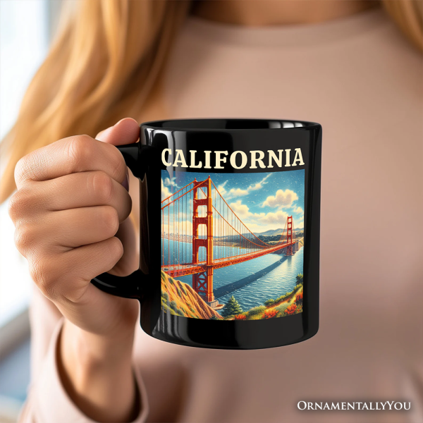 Classic California State Golden Gate Bridge Personalized Mug, San Francisco Bay Gift and Coastal Landmark Souvenir with Custom Name Classic California State Golden Gate Bridge Personalized Mug, San Francisco Bay Gift and Coastal Landmark Souvenir with Custom Name