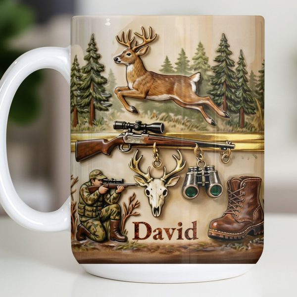 Classic Hunting Gear And Wildlife Imager - Personalized Custom Coffee Mug - HTG006_MG