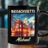Classic Massachusetts State Old State House Personalized Mug, Colonial Landmark Gift and Boston Travel Keepsake Souvenir with Custom Name Classic Massachusetts State Old State House Personalized Mug, Colonial Landmark Gift and Boston Travel Keepsake Souvenir with Custom Name