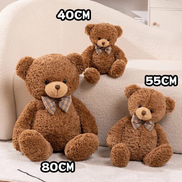 Classic Teddy Bear Plush with Bow 40–80cm Classic Teddy Bear Plush with Bow 40–80cm