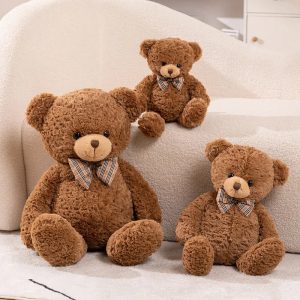 Classic Teddy Bear Plush with Bow 40–80cm