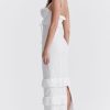 Classy Ruffle Sweetheart Broderie Anglaise Fitted Layered Maxi Sundress - White Classy Ruffle Sweetheart Broderie Anglaise Fitted Layered Maxi Sundress - White