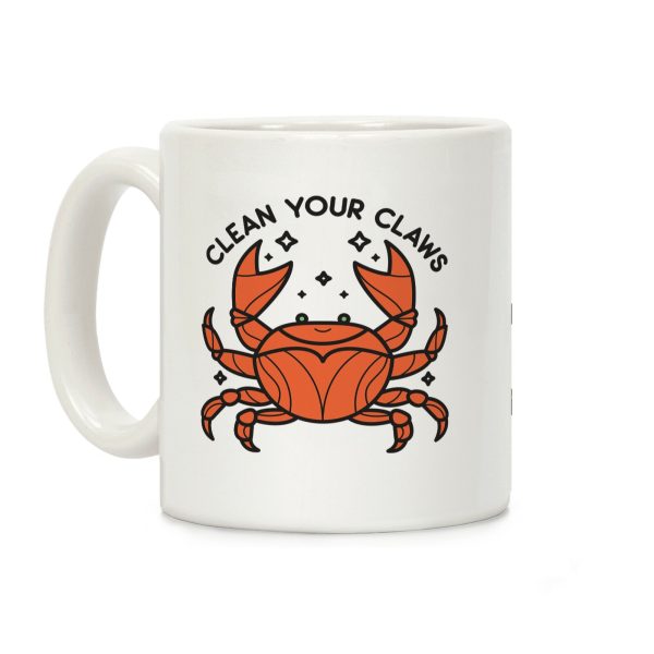 Clean Your Claws Crab Coffee Mug Clean Your Claws Crab Coffee Mug