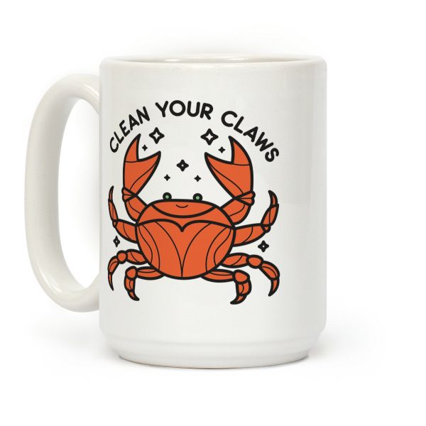 Clean Your Claws Crab Coffee Mug Clean Your Claws Crab Coffee Mug