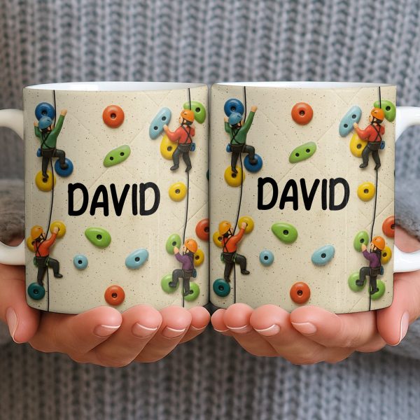 Climb High Reach Far With Colorful Climbing Holds - Personalized Custom Coffee Mug - HOB015_MG