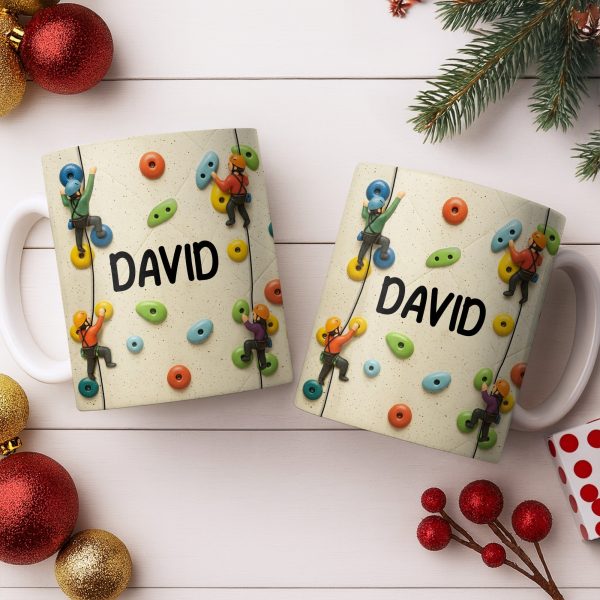 Climb High Reach Far With Colorful Climbing Holds - Personalized Custom Coffee Mug - HOB015_MG