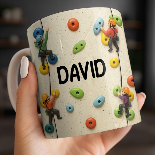 Climb High Reach Far With Colorful Climbing Holds - Personalized Custom Coffee Mug - HOB015_MG