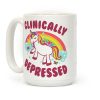 Clinically Depressed Unicorn Coffee Mug Clinically Depressed Unicorn Coffee Mug