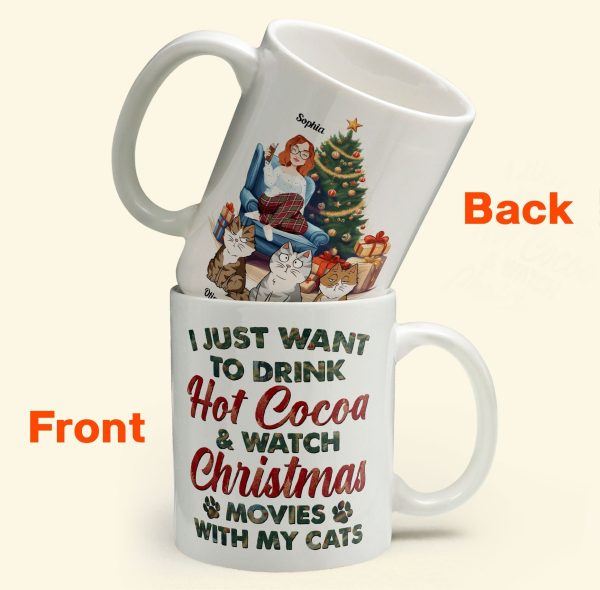 Cocoa, Christmas Movies & My Cat - Personalized Mug Cocoa, Christmas Movies & My Cat - Personalized Mug