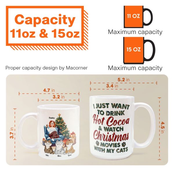Cocoa, Christmas Movies & My Cat - Personalized Mug Cocoa, Christmas Movies & My Cat - Personalized Mug