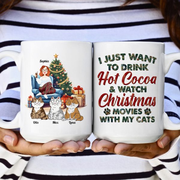 Cocoa, Christmas Movies & My Cat - Personalized Mug Cocoa, Christmas Movies & My Cat - Personalized Mug