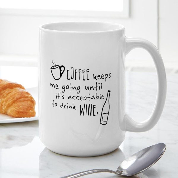 Coffee Keeps Me Going Funny Coffee Mug, Office Humor Gift for Coworker Friend, Birthday Christmas Gift
