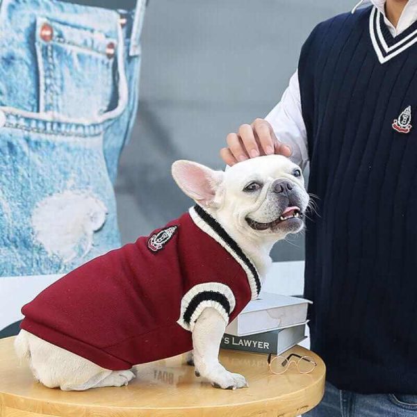 College V-neck Sweater for Dogs College V-neck Sweater for Dogs