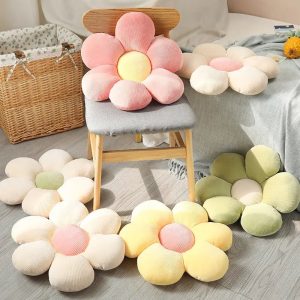 Colorful Flower Plush Pillow Cushion