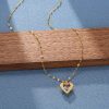 Colorful Ocean Heart Crystal Pendant Necklace Colorful Ocean Heart Crystal Pendant Necklace