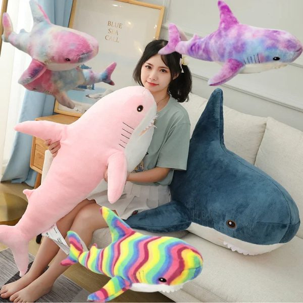 Colorful Shark Plush Pillow Colorful Shark Plush Pillow
