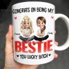Congrats On Being My Bestie, Two Animated Girls Design - Personalized Custom Coffee Mug - BST464_MG Congrats On Being My Bestie, Two Animated Girls Design - Personalized Custom Coffee Mug - BST464_MG