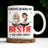 Congrats On Being My Bestie, Two Animated Girls Design - Personalized Custom Coffee Mug - BST464_MG Congrats On Being My Bestie, Two Animated Girls Design - Personalized Custom Coffee Mug - BST464_MG