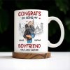 Congrats On Being My Boyfriend City Skyline Mug - Personalized Custom Coffee Mug - CPL274_MG