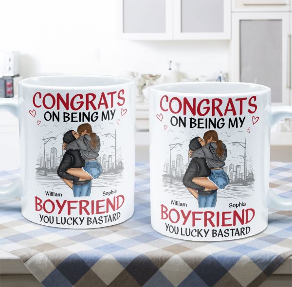 Congrats On Being My Boyfriend/Husband You Lucky - Personalized Mug Congrats On Being My Boyfriend/Husband You Lucky - Personalized Mug