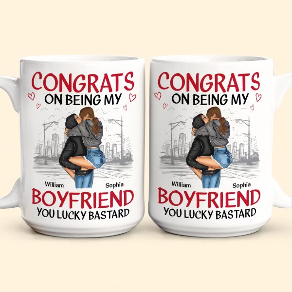 Congrats On Being My Boyfriend/Husband You Lucky - Personalized Mug Congrats On Being My Boyfriend/Husband You Lucky - Personalized Mug
