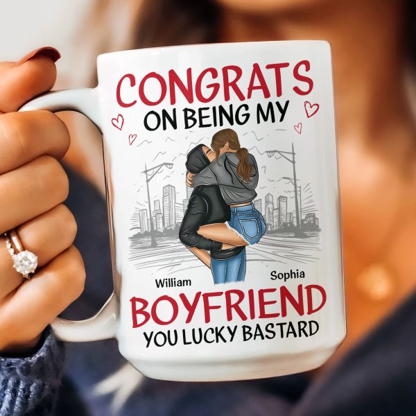 Congrats On Being My Boyfriend/Husband You Lucky - Personalized Mug Congrats On Being My Boyfriend/Husband You Lucky - Personalized Mug