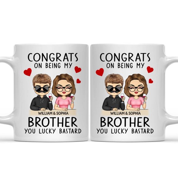 Congrats On Being My Brother Chibi - Birthday, Funny Gift For Brothers, Sisters, Sibling, Family - Personalized Mug Congrats On Being My Brother Chibi - Birthday, Funny Gift For Brothers, Sisters, Sibling, Family - Personalized Mug
