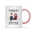 Congrats On Being My Brother Sister Cute Family Christmas Gift Personalized Mug Congrats On Being My Brother Sister Cute Family Christmas Gift Personalized Mug
