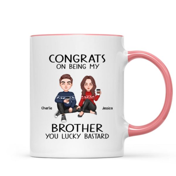 Congrats On Being My Brother Sister Cute Family Christmas Gift Personalized Mug Congrats On Being My Brother Sister Cute Family Christmas Gift Personalized Mug