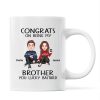 Congrats On Being My Brother Sister Cute Family Christmas Gift Personalized Mug Congrats On Being My Brother Sister Cute Family Christmas Gift Personalized Mug