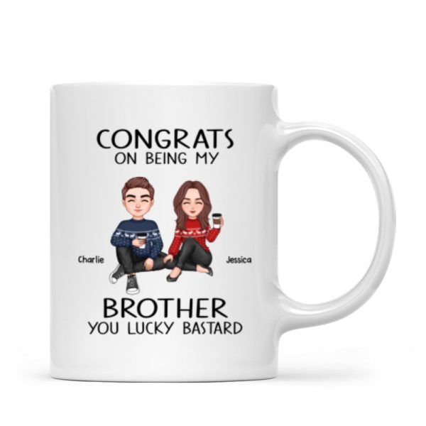 Congrats On Being My Brother Sister Cute Family Christmas Gift Personalized Mug Congrats On Being My Brother Sister Cute Family Christmas Gift Personalized Mug