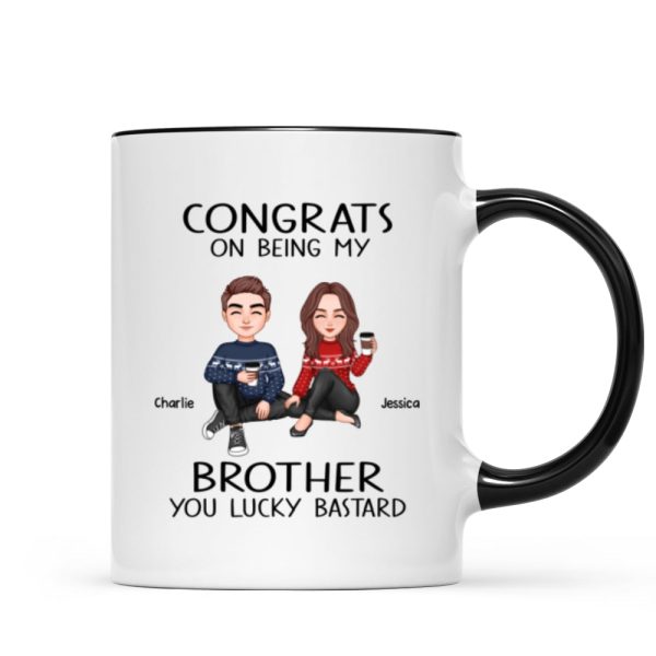 Congrats On Being My Brother Sister Cute Family Christmas Gift Personalized Mug Congrats On Being My Brother Sister Cute Family Christmas Gift Personalized Mug