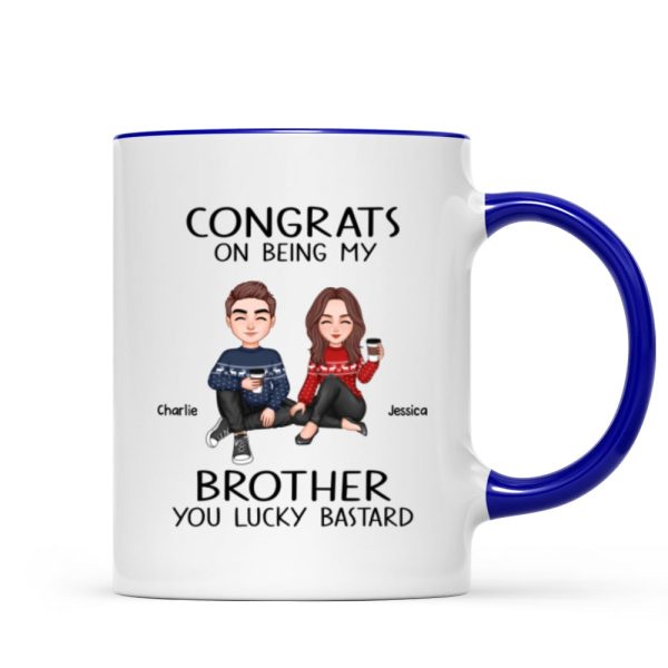 Congrats On Being My Brother Sister Cute Family Christmas Gift Personalized Mug Congrats On Being My Brother Sister Cute Family Christmas Gift Personalized Mug
