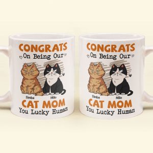 Congrats On Being My Cat Mom - Personalized Mug