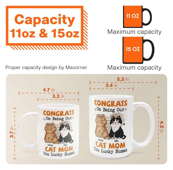 Congrats On Being My Cat Mom - Personalized Mug Congrats On Being My Cat Mom - Personalized Mug