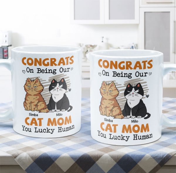 Congrats On Being My Cat Mom - Personalized Mug Congrats On Being My Cat Mom - Personalized Mug