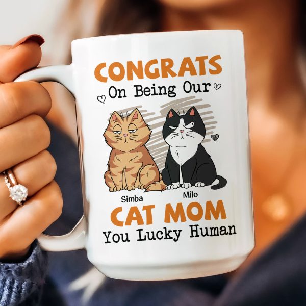 Congrats On Being My Cat Mom - Personalized Mug Congrats On Being My Cat Mom - Personalized Mug
