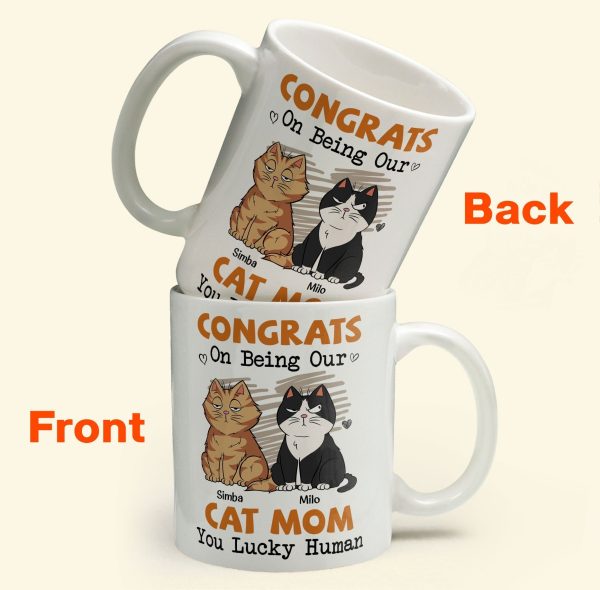 Congrats On Being My Cat Mom - Personalized Mug Congrats On Being My Cat Mom - Personalized Mug