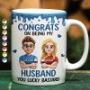 Congrats On Being My Husband 3D Effect Couple - Personalized White Edge-to-Edge Mug Congrats On Being My Husband 3D Effect Couple - Personalized White Edge-to-Edge Mug