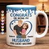 Congrats On Being My Husband Animate Hugging Couple - Personalized White Edge-to-Edge Mug Congrats On Being My Husband Animate Hugging Couple - Personalized White Edge-to-Edge Mug