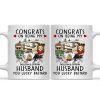 Congrats On Being My Husband Camping - Anniversary, Vacation, Funny Gift For Couples, Family - Personalized Mug