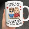 Congrats On Being My Husband Chibi - Anniversary, Vacation, Funny Gift For Couples, Family - Personalized Custom Mug Congrats On Being My Husband Chibi - Anniversary, Vacation, Funny Gift For Couples, Family - Personalized Custom Mug