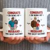 Congrats On Being My Husband, Hearts and Couple Design - Personalized Custom Coffee Mug - CPL1338_MG Congrats On Being My Husband, Hearts and Couple Design - Personalized Custom Coffee Mug - CPL1338_MG